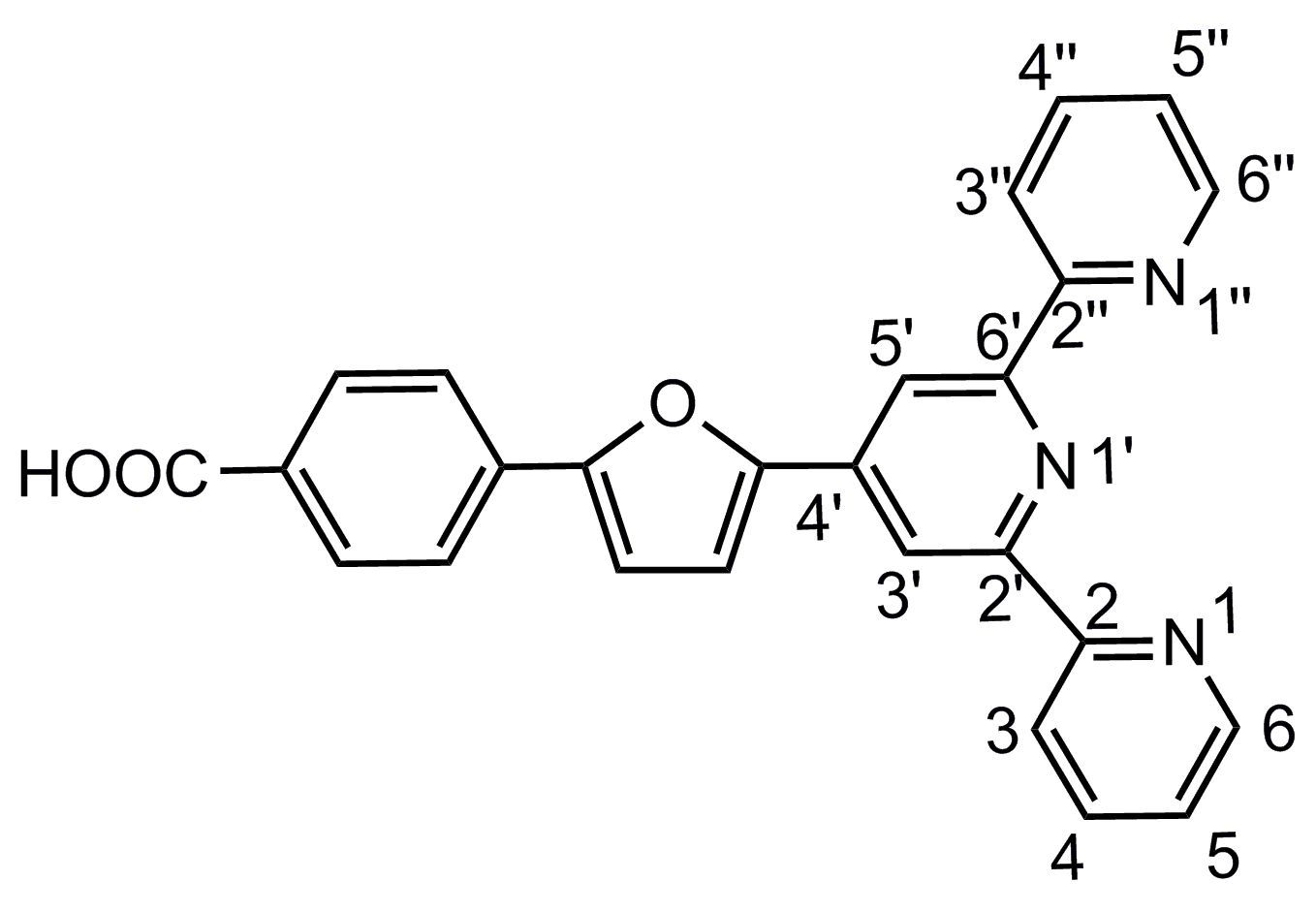 4{2[5(4-羧基苯基)呋喃基-2 2:6 2-三联吡啶的合成